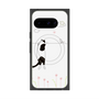 Premium Square Case with Pixelsnap［ Calico Cat Peeking with Curiosity ］