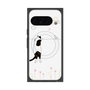 Premium Square Case with Pixelsnap［ Calico Cat Peeking with Curiosity ］
