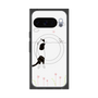 Premium Square Case with Pixelsnap［ Calico Cat Peeking with Curiosity ］