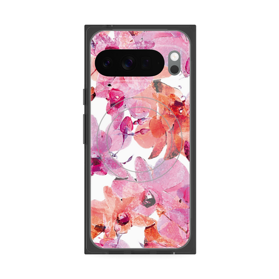 Premium Square Case with Pixelsnap［ Art Flower Orchid ］