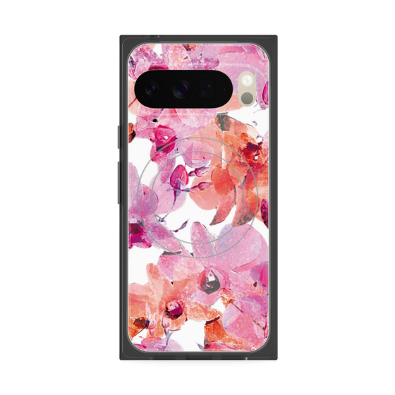 Premium Square Case with Pixelsnap［ Art Flower Orchid ］