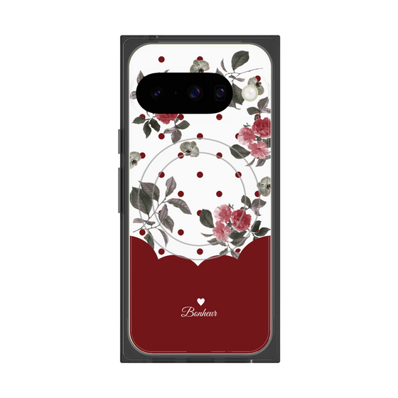Premium Square Case with Pixelsnap［ Twin Dot Flower - Red ］