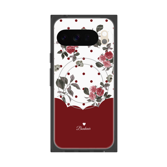 Premium Square Case with Pixelsnap［ Twin Dot Flower - Red ］