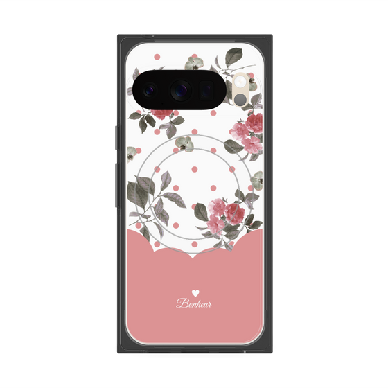Premium Square Case with Pixelsnap［ Twin Dot Flower - Pink ］