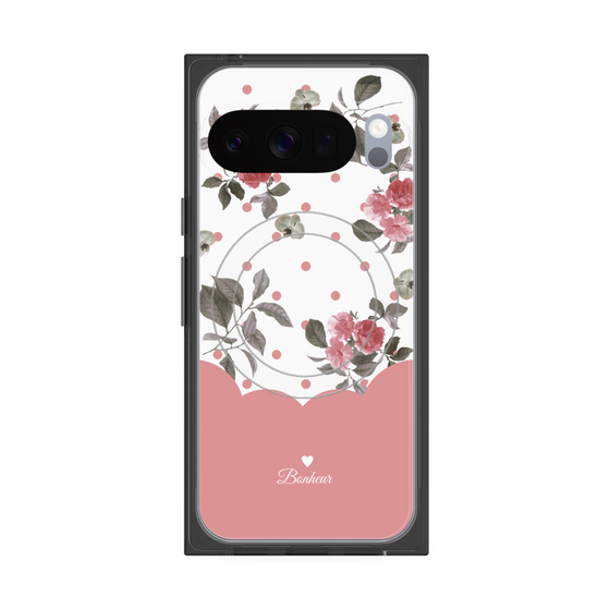 Premium Square Case with Pixelsnap［ Twin Dot Flower - Pink ］