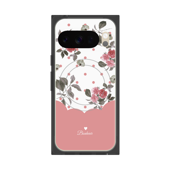 Premium Square Case with Pixelsnap［ Twin Dot Flower - Pink ］