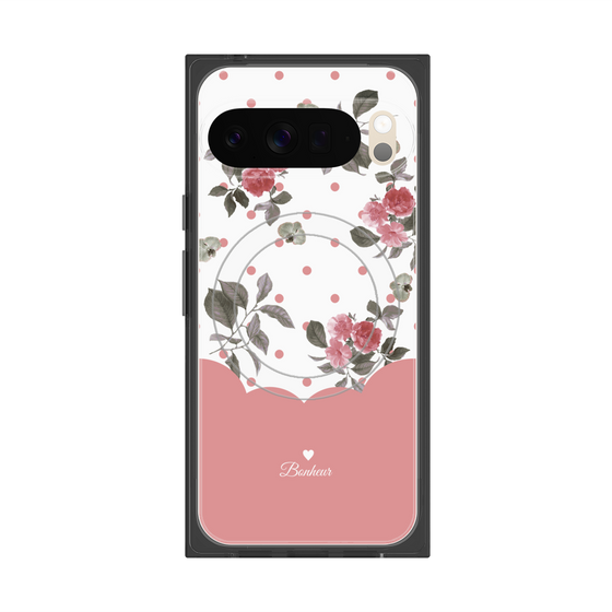 Premium Square Case with Pixelsnap［ Twin Dot Flower - Pink ］