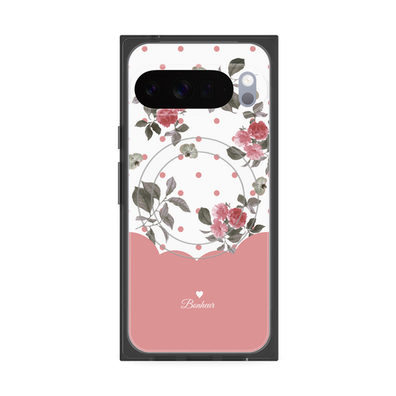 Premium Square Case with Pixelsnap［ Twin Dot Flower - Pink ］