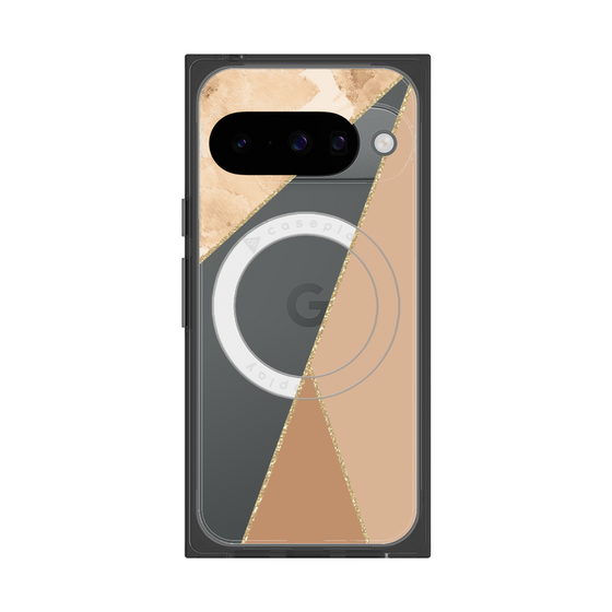 Premium Square Case with Pixelsnap［ Marble Triangle Palette - Beige ］