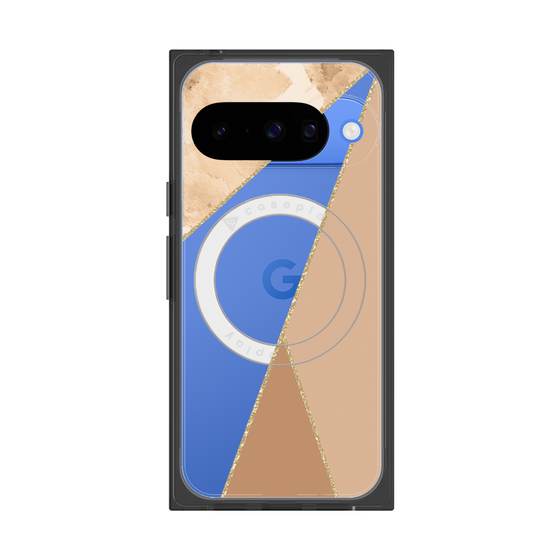 Premium Square Case with Pixelsnap［ Marble Triangle Palette - Beige ］