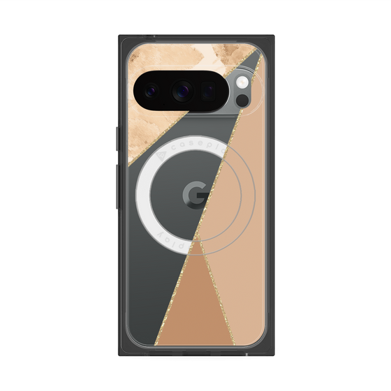 Premium Square Case with Pixelsnap［ Marble Triangle Palette - Beige ］