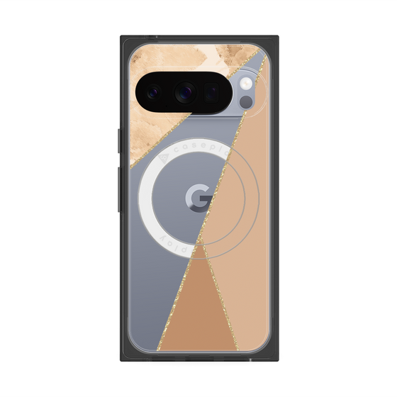 Premium Square Case with Pixelsnap［ Marble Triangle Palette - Beige ］