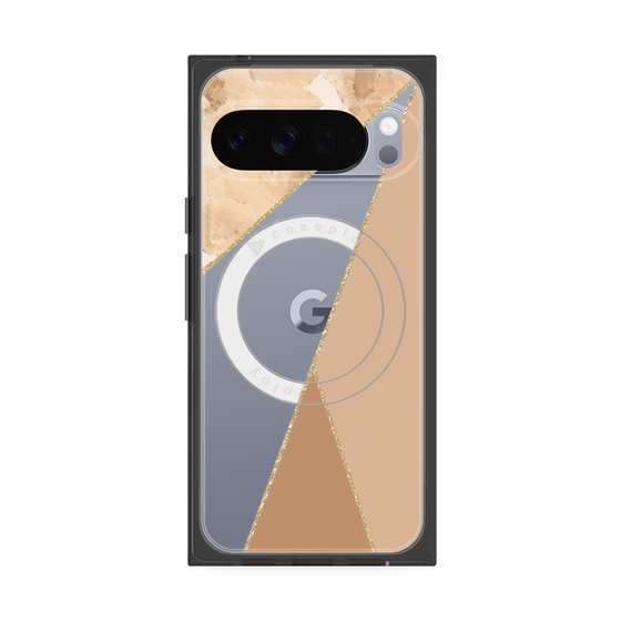 Premium Square Case with Pixelsnap［ Marble Triangle Palette - Beige ］