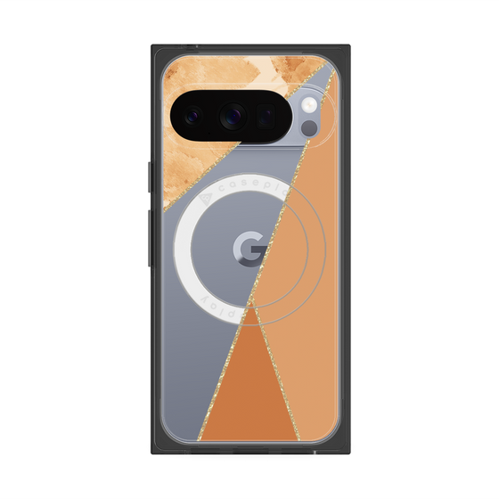 Premium Square Case with Pixelsnap［ Marble Triangle Palette - Orange ］