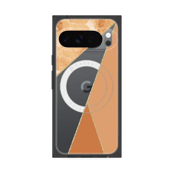 Premium Square Case with Pixelsnap［ Marble Triangle Palette - Orange ］