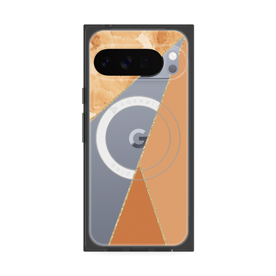 Premium Square Case with Pixelsnap［ Marble Triangle Palette - Orange ］