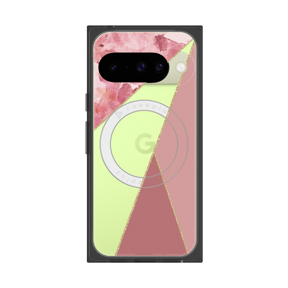Premium Square Case with Pixelsnap［ Marble Triangle Palette - Pink ］