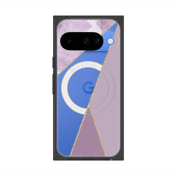 Premium Square Case with Pixelsnap［ Marble Triangle Palette - Purple ］