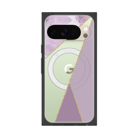 Premium Square Case with Pixelsnap［ Marble Triangle Palette - Purple ］