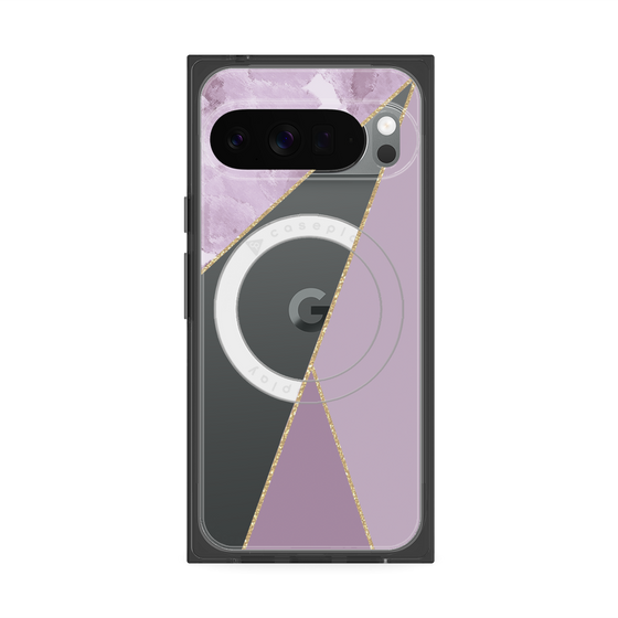 Premium Square Case with Pixelsnap［ Marble Triangle Palette - Purple ］