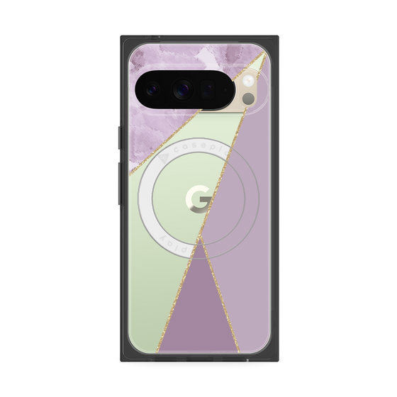 Premium Square Case with Pixelsnap［ Marble Triangle Palette - Purple ］
