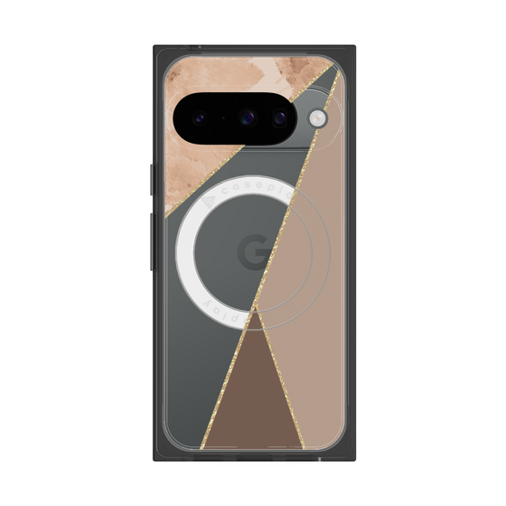 Premium Square Case with Pixelsnap［ Marble Triangle Palette - Brown ］