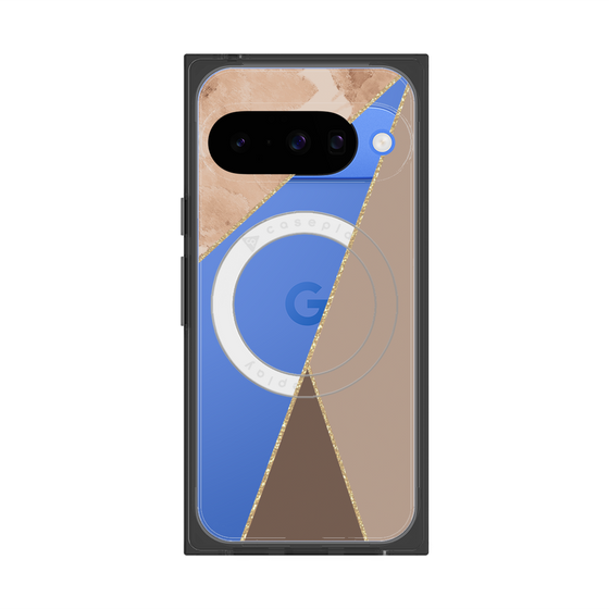 Premium Square Case with Pixelsnap［ Marble Triangle Palette - Brown ］