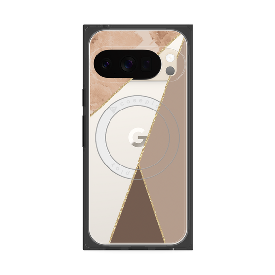 Premium Square Case with Pixelsnap［ Marble Triangle Palette - Brown ］