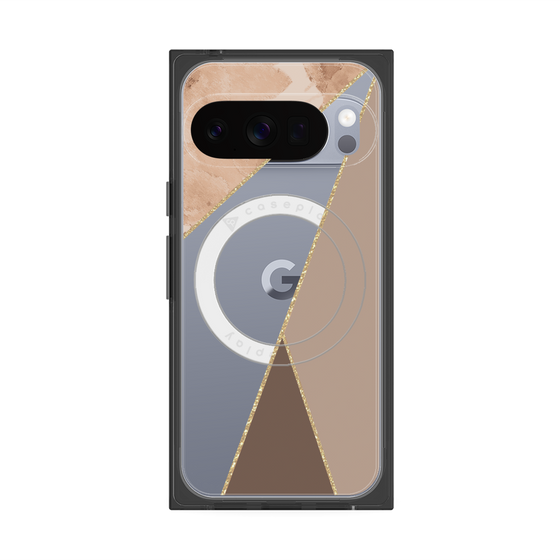 Premium Square Case with Pixelsnap［ Marble Triangle Palette - Brown ］