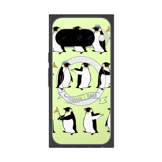 Premium Square Case with Pixelsnap［ Cute Penguin March ］
