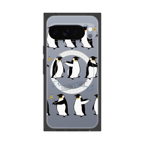 Premium Square Case with Pixelsnap［ Cute Penguin March ］