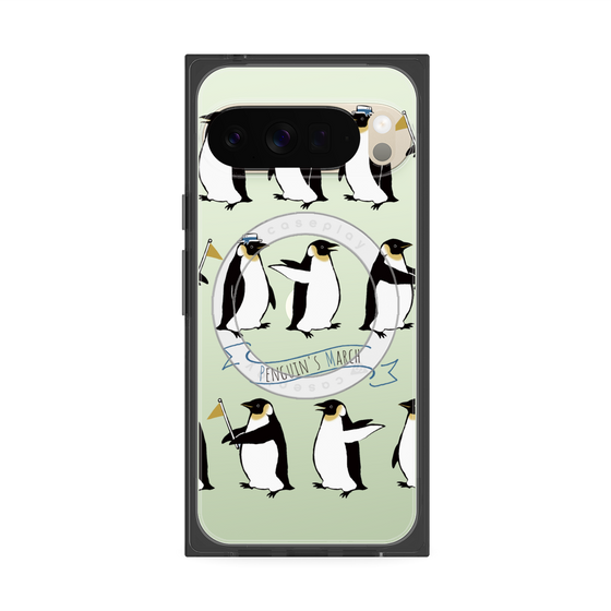 Premium Square Case with Pixelsnap［ Cute Penguin March ］