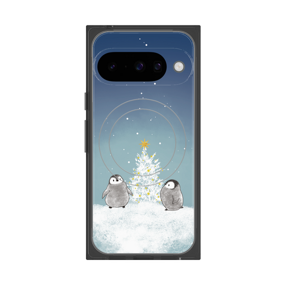 Premium Square Case with Pixelsnap［ Quiet Penguin Night ］