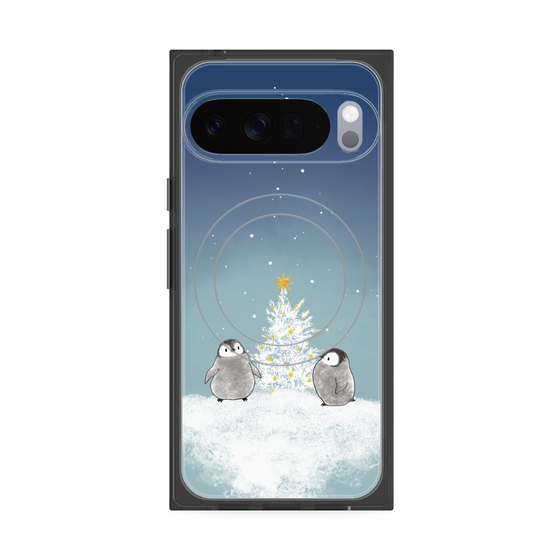 Premium Square Case with Pixelsnap［ Quiet Penguin Night ］