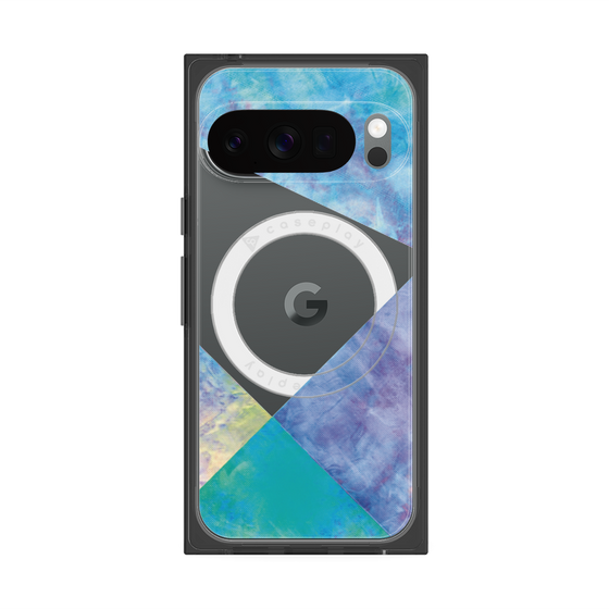 Premium Square Case with Pixelsnap［ Sunrise Pastel Palette - Blue ］