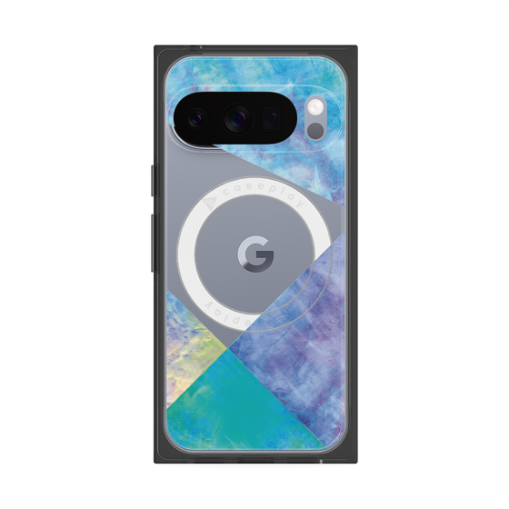 Premium Square Case with Pixelsnap［ Sunrise Pastel Palette - Blue ］