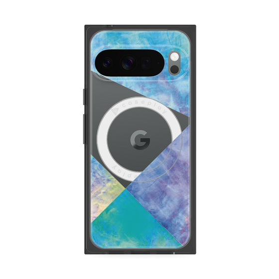 Premium Square Case with Pixelsnap［ Sunrise Pastel Palette - Blue ］