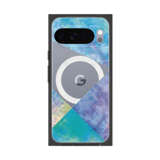 Premium Square Case with Pixelsnap［ Sunrise Pastel Palette - Blue ］