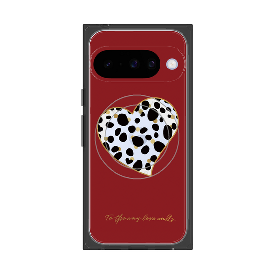 Premium Square Case with Pixelsnap［ Dalmatian Heart ］