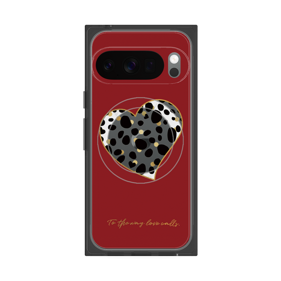 Premium Square Case with Pixelsnap［ Dalmatian Heart ］