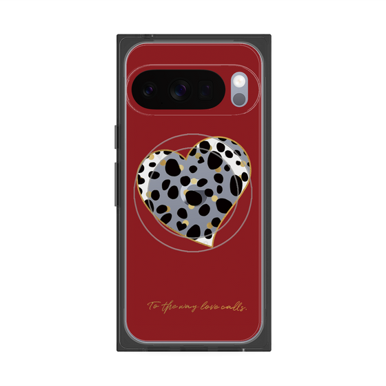 Premium Square Case with Pixelsnap［ Dalmatian Heart ］