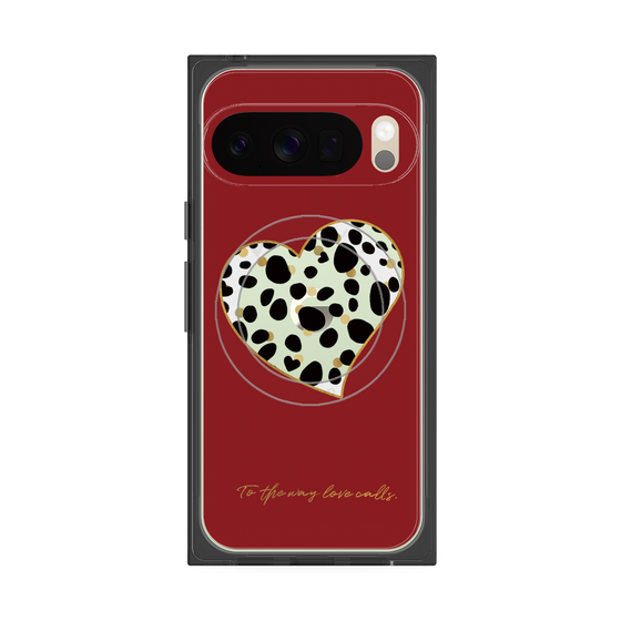 Premium Square Case with Pixelsnap［ Dalmatian Heart ］