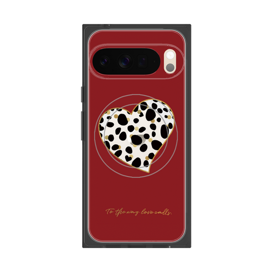 Premium Square Case with Pixelsnap［ Dalmatian Heart ］