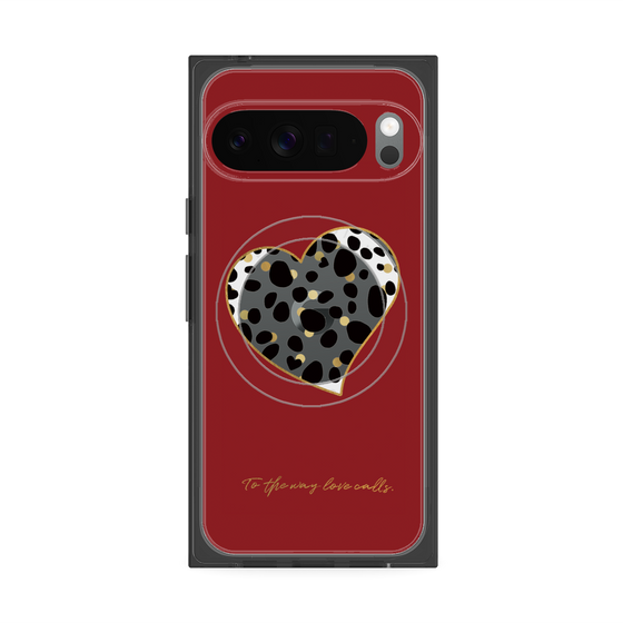 Premium Square Case with Pixelsnap［ Dalmatian Heart ］