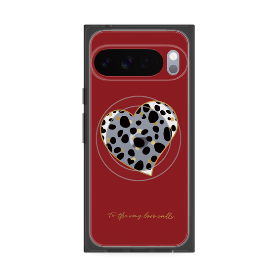 Premium Square Case with Pixelsnap［ Dalmatian Heart ］