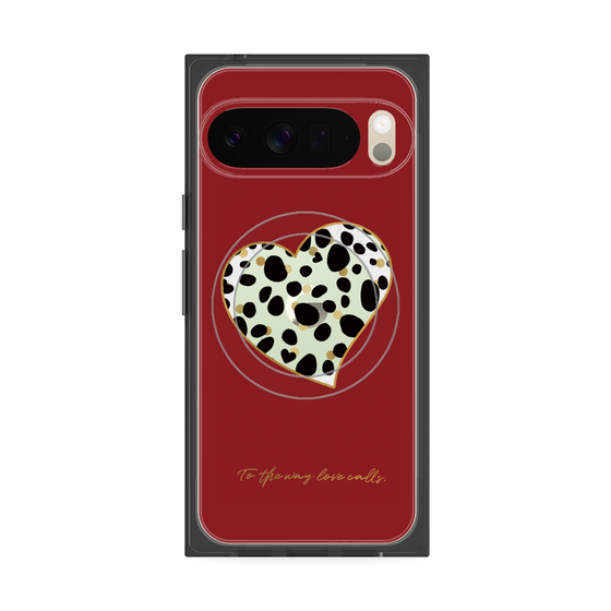 Premium Square Case with Pixelsnap［ Dalmatian Heart ］