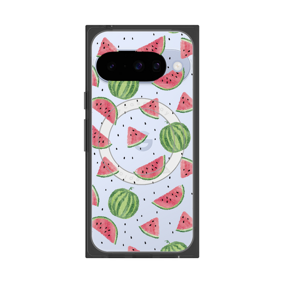 Premium Square Case with Pixelsnap［ Crayon Watermelon ］