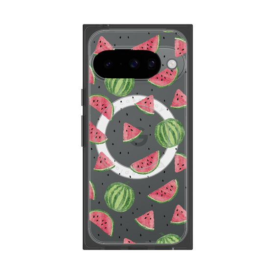 Premium Square Case with Pixelsnap［ Crayon Watermelon ］