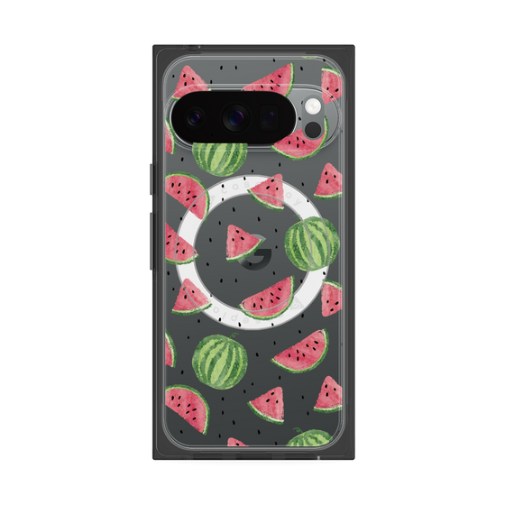 Premium Square Case with Pixelsnap［ Crayon Watermelon ］