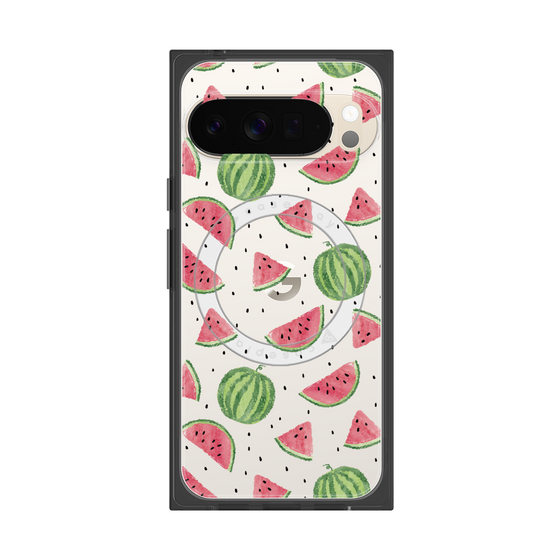 Premium Square Case with Pixelsnap［ Crayon Watermelon ］